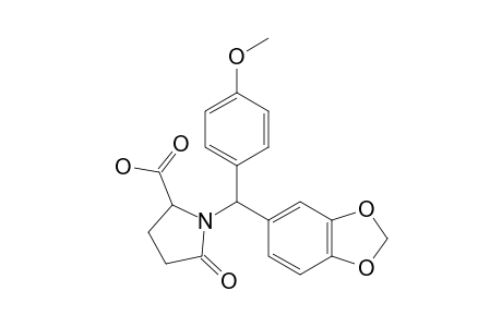 N-(3,4-METHYLENEDIOXY-3',4',5'-TRIMETHOXYBENZHYDRYL)-PYROGLUTAMIC-ACID
