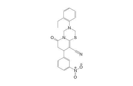 2H,6H-pyrido[2,1-b][1,3,5]thiadiazine-9-carbonitrile, 3-(2-ethylphenyl)-3,4,7,8-tetrahydro-8-(3-nitrophenyl)-6-oxo-
