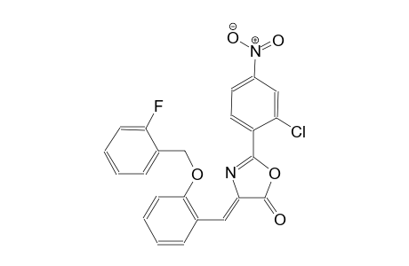 (4Z)-2-(2-chloro-4-nitrophenyl)-4-{2-[(2-fluorobenzyl)oxy]benzylidene}-1,3-oxazol-5(4H)-one