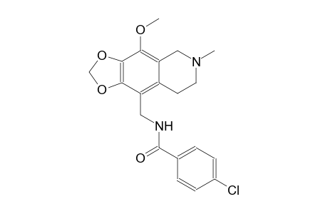 benzamide, 4-chloro-N-[(5,6,7,8-tetrahydro-4-methoxy-6-methyl[1,3]dioxolo[4,5-g]isoquinolin-9-yl)methyl]-