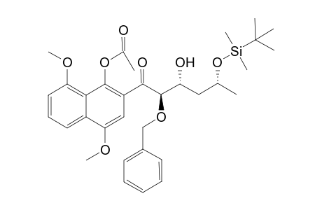 (2'R,3'R,5'R)-2-[5-(tert-Butyldimethylsilyloxy)-3-hydroxy-2-(phenylmethoxy)hexoyl]-4,8-dimethoxy-1-naphthyl acetate