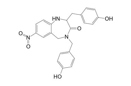 2,4-Bis-(4-hydroxy-benzyl)-7-nitro-1,2,4,5-tetrahydro-benzo[e][1,4]diazepin-3-one