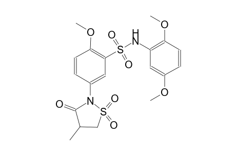 benzenesulfonamide, N-(2,5-dimethoxyphenyl)-2-methoxy-5-(4-methyl-1,1-dioxido-3-oxo-2-isothiazolidinyl)-