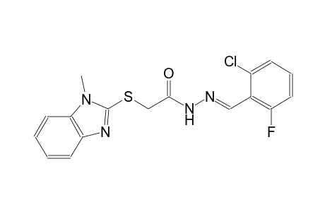 acetic acid, [(1-methyl-1H-benzimidazol-2-yl)thio]-, 2-[(E)-(2-chloro-6-fluorophenyl)methylidene]hydrazide