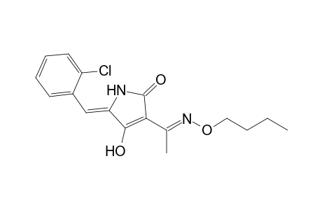 (Z)-5-(2-chlorobenzylidene)-4-hydroxy-3-((E)-1-(butyloxyimino)ethyl)-pyrroline-2-one