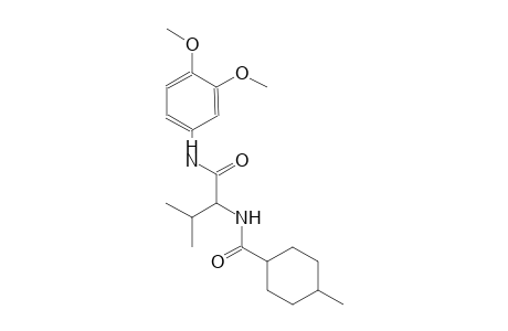 cyclohexanecarboxamide, N-[1-[[(3,4-dimethoxyphenyl)amino]carbonyl]-2-methylpropyl]-4-methyl-