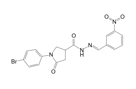 3-Pyrrolidinecarboxylic acid, 1-(4-bromophenyl)-5-oxo-, N'-[(3-nitrophenyl)methylidene]hydrazide