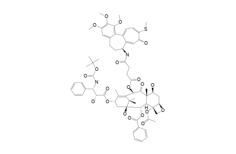 10-DEACETYL-10-O-(N-DEACETYL-N-SUCCINYLTHIOCOLCHICINYL)-N-DEBENZOYL-N-[(TERT.-BUTOXY)-CARBONYL]-PACLITAXEL
