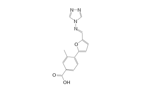 3-methyl-4-{5-[(E)-(4H-1,2,4-triazol-4-ylimino)methyl]-2-furyl}benzoic acid