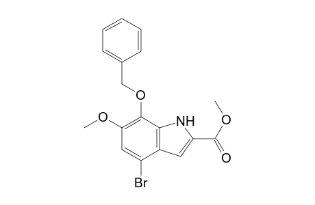 4-Bromo-6-methoxy-7-phenylmethoxy-1H-indole-2-carboxylic acid methyl ester