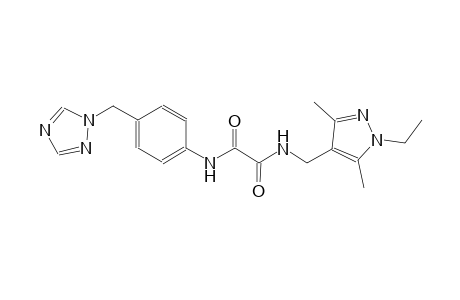 ethanediamide, N~1~-[(1-ethyl-3,5-dimethyl-1H-pyrazol-4-yl)methyl]-N~2~-[4-(1H-1,2,4-triazol-1-ylmethyl)phenyl]-