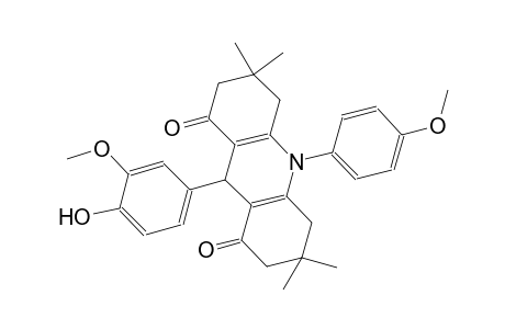 9-(4-hydroxy-3-methoxyphenyl)-10-(4-methoxyphenyl)-3,3,6,6-tetramethyl-3,4,6,7,9,10-hexahydro-1,8(2H,5H)-acridinedione