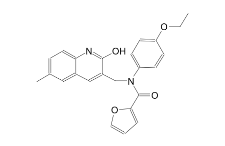N-(4-ethoxyphenyl)-N-[(2-hydroxy-6-methyl-3-quinolinyl)methyl]-2-furamide