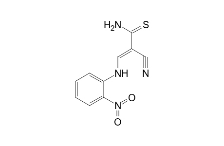 (2E)-2-Cyano-3-(2-nitroanilino)-2-propenethioamide