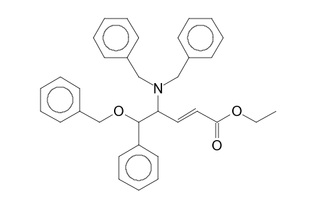 2-(E)-Pentenoic acid, 4-(dibenzylamino)-5-(benzyloxy)-5-phenyl-, ethyl ester