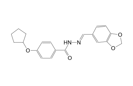 N'-[(E)-1,3-benzodioxol-5-ylmethylidene]-4-(cyclopentyloxy)benzohydrazide