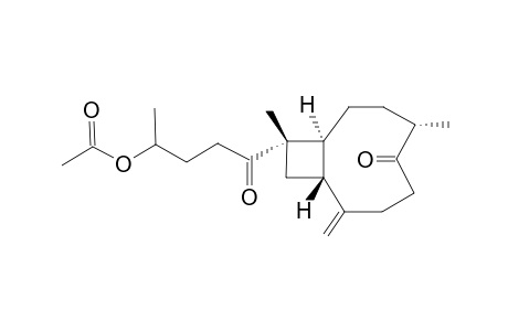 GIBBEROSIN-O;(1S,4S,9R,11S)-15-ACETOXY-16-NOR-XENIAPHYLLA-8(19)-EN-5,12-DIONE