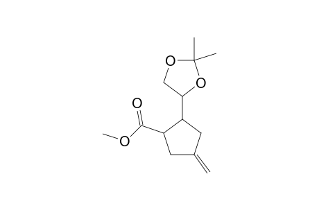 Cyclopentanecarboxylic acid, 2-(2,2-dimethyl-1,3-dioxolan-4-yl)-4-methylene-, methyl ester, (Z)-S,R,S-