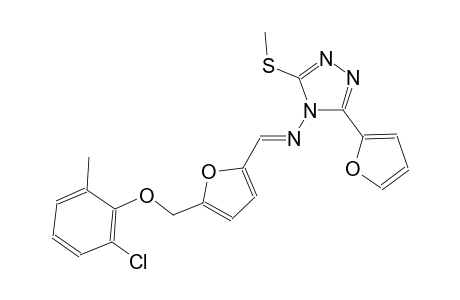 N-((E)-{5-[(2-chloro-6-methylphenoxy)methyl]-2-furyl}methylidene)-3-(2-furyl)-5-(methylsulfanyl)-4H-1,2,4-triazol-4-amine