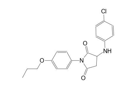 3-(4-chloroanilino)-1-(4-propoxyphenyl)-2,5-pyrrolidinedione