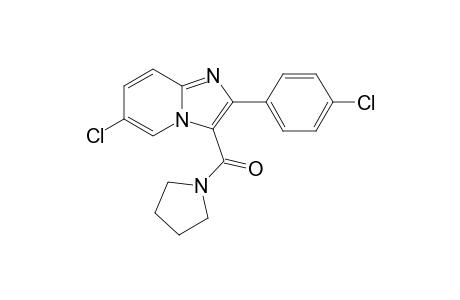 [6-chloranyl-2-(4-chlorophenyl)imidazo[1,2-a]pyridin-3-yl]-pyrrolidin-1-yl-methanone
