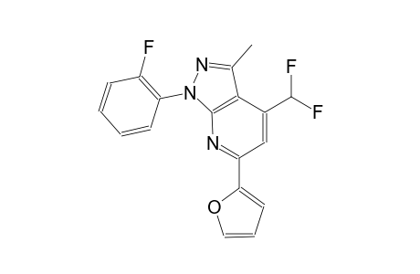 1H-pyrazolo[3,4-b]pyridine, 4-(difluoromethyl)-1-(2-fluorophenyl)-6-(2-furanyl)-3-methyl-