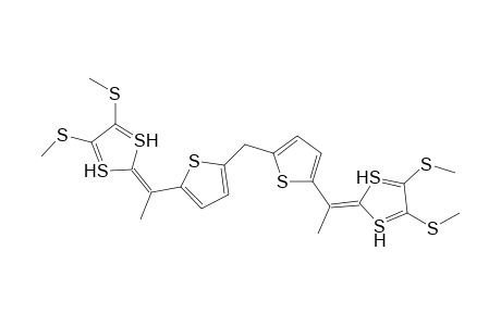 Bis[5-(6-methyl-2,3-di(methylthio)-1,4-dithiafulven-6-yl)-2-thienyl]methane