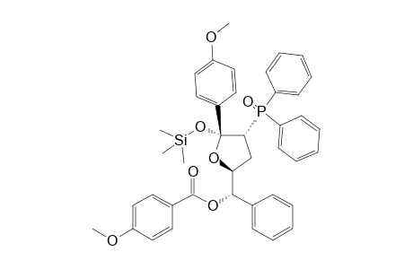 (1'S,2R,3R.5S)-3-Diphenylphosphinoyl-2-(4-methoxyphenyl)-5-[phenyl(4-methoxybenzoyloxy)methyl]-2-trimethylsilyloxytetrahydrofuran