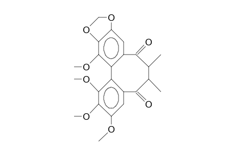 6,7,8,9-Tetramethoxy-2,3-dimethyl-10,11-methylenedioxy-dibenzo(E,G)cycloocta-1,4-dione