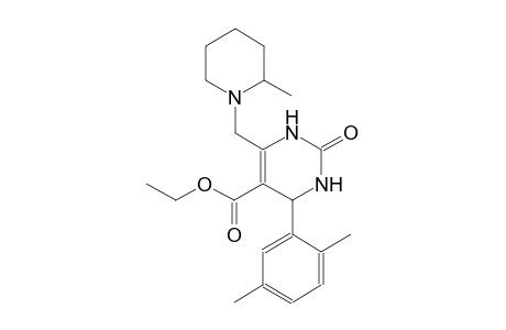 5-pyrimidinecarboxylic acid, 4-(2,5-dimethylphenyl)-1,2,3,4-tetrahydro-6-[(2-methyl-1-piperidinyl)methyl]-2-oxo-, ethyl ester
