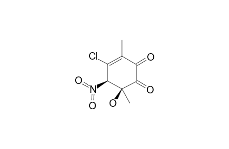 4-CHLORO-C-6-HYDROXY-3,6-DIMETHYL-R-5-NITROCYCLOHEX-3-ENE-1,2-DIONE