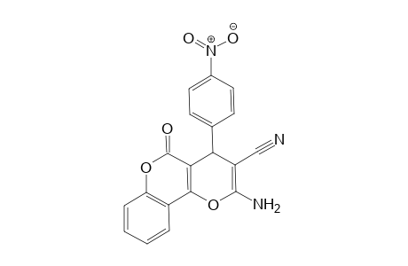 2-Amino-4-(4-nitro-phenyl)-5-oxo-4H,5H-pyrano[3,2-c]chromene-3-carbonitrile
