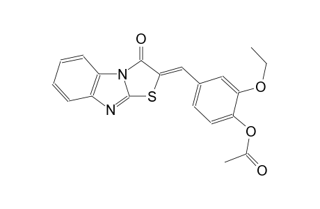 2-Ethoxy-4-[(Z)-(3-oxo[1,3]thiazolo[3,2-a]benzimidazol-2(3H)-ylidene)methyl]phenyl acetate