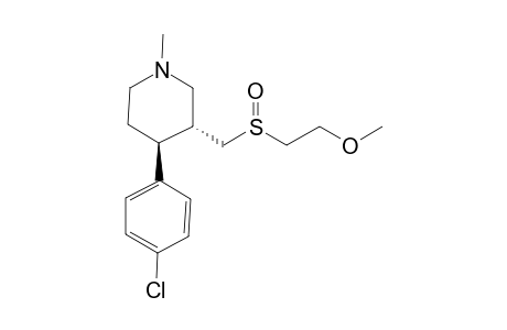 (3R,4S)-4-(4-Chlorophenyl)-3-(2-methoxyethanesulfinylmethyl)-1-methyl-piperidine