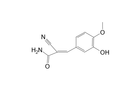 2-Cyano-3-(3-hydroxy-4-methoxyphenyl)-2-propenamide