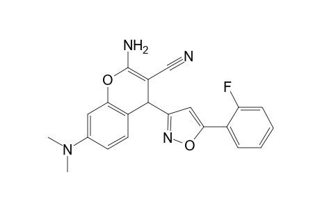 2-Amino-3-cyano-7-dimethylamino-4-(5-(2-fluorophenyl)-isoxazol-3-yl)-4H-chromene