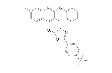5(4H)-oxazolone, 2-[4-(1,1-dimethylethyl)phenyl]-4-[[7-methyl-2-(phenylthio)-3-quinolinyl]methylene]-, (4E)-
