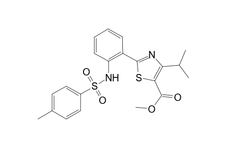 Methyl 2-[2-(N-(4-methylphenylsulfonyl)aminophenyl]-4-isopropylthiazol-5-carboxylate