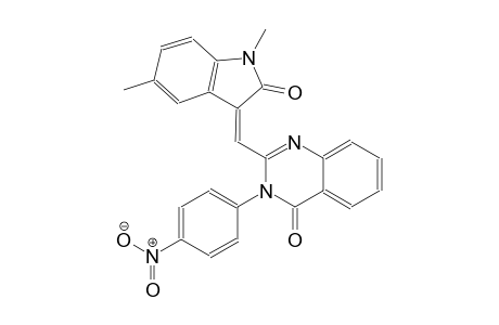 2-[(Z)-(1,5-dimethyl-2-oxo-1,2-dihydro-3H-indol-3-ylidene)methyl]-3-(4-nitrophenyl)-4(3H)-quinazolinone