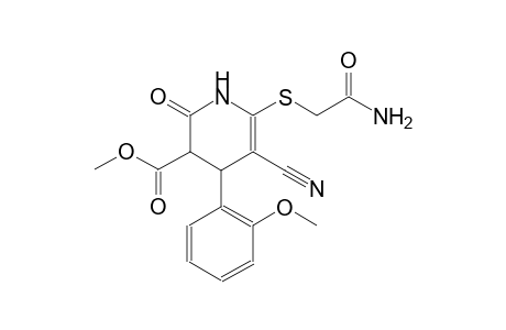 3-pyridinecarboxylic acid, 6-[(2-amino-2-oxoethyl)thio]-5-cyano-1,2,3,4-tetrahydro-4-(2-methoxyphenyl)-2-oxo-, methyl ester