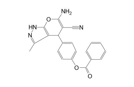 4-(6-amino-5-cyano-3-methyl-1,4-dihydropyrano[2,3-c]pyrazol-4-yl)phenyl benzoate