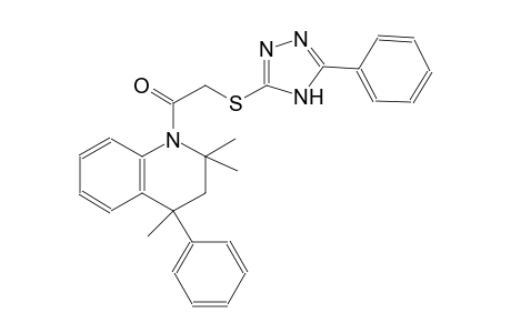 2-oxo-2-(2,2,4-trimethyl-4-phenyl-3,4-dihydro-1(2H)-quinolinyl)ethyl 5-phenyl-4H-1,2,4-triazol-3-yl sulfide