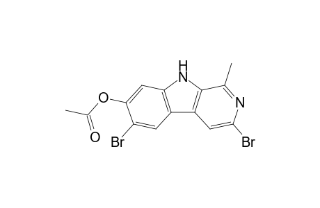 (3,6-dibromo-1-methyl-9H-pyrido[3,4-b]indol-7-yl) acetate