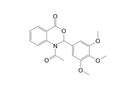 N-Acetyl-1,2-dihydro-2-(3,4,5-trimethoxyphenyl)-(4H)-3,1-benzoxazin-4-one