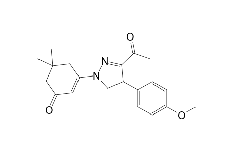 3-[3-Acetyl-4(4-methoxyphenyl)-2-pyrazolin-1-yl]-5,5-dimethylcyclohex-2-en-1-one