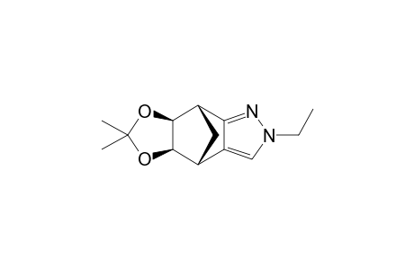 (+-)-(4R,5R,6S,7S)-2-Ethyl-5,6-(isopropylidenedioxy)-4,5,6,7-tetrahydro-4,7-methano-2H-indazole