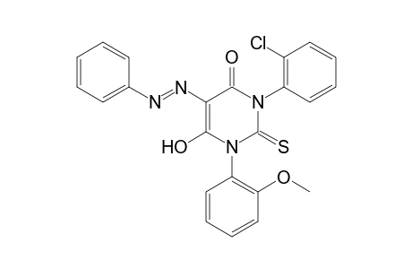 3-(o-chlorophenyl)-1-(o-methoxyphenyl)-5-(phenylazo)-2-thiobarbituric acid