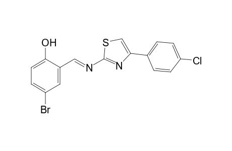 4-bromo-2-{N-[-(p-chlorophenyl)-2-thiazolyl]formimidoyl}phenol