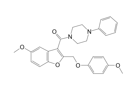 Piperazine, 1-[[5-methoxy-2-[(4-methoxyphenoxy)methyl]-3-benzofuranyl]carbonyl]-4-phenyl-