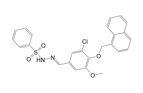 N'-{(E)-[3-chloro-5-methoxy-4-(1-naphthylmethoxy)phenyl]methylidene}benzenesulfonohydrazide